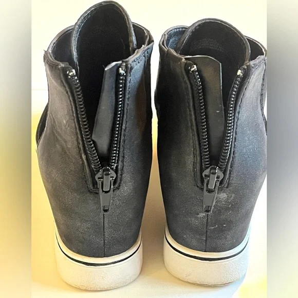 Maurices Gloria Open Side Wedge Women's Black Sparkle Sneakers Size 6.5 - Picture 5 of 16